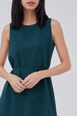 Lindy Swing Dress in Emerald