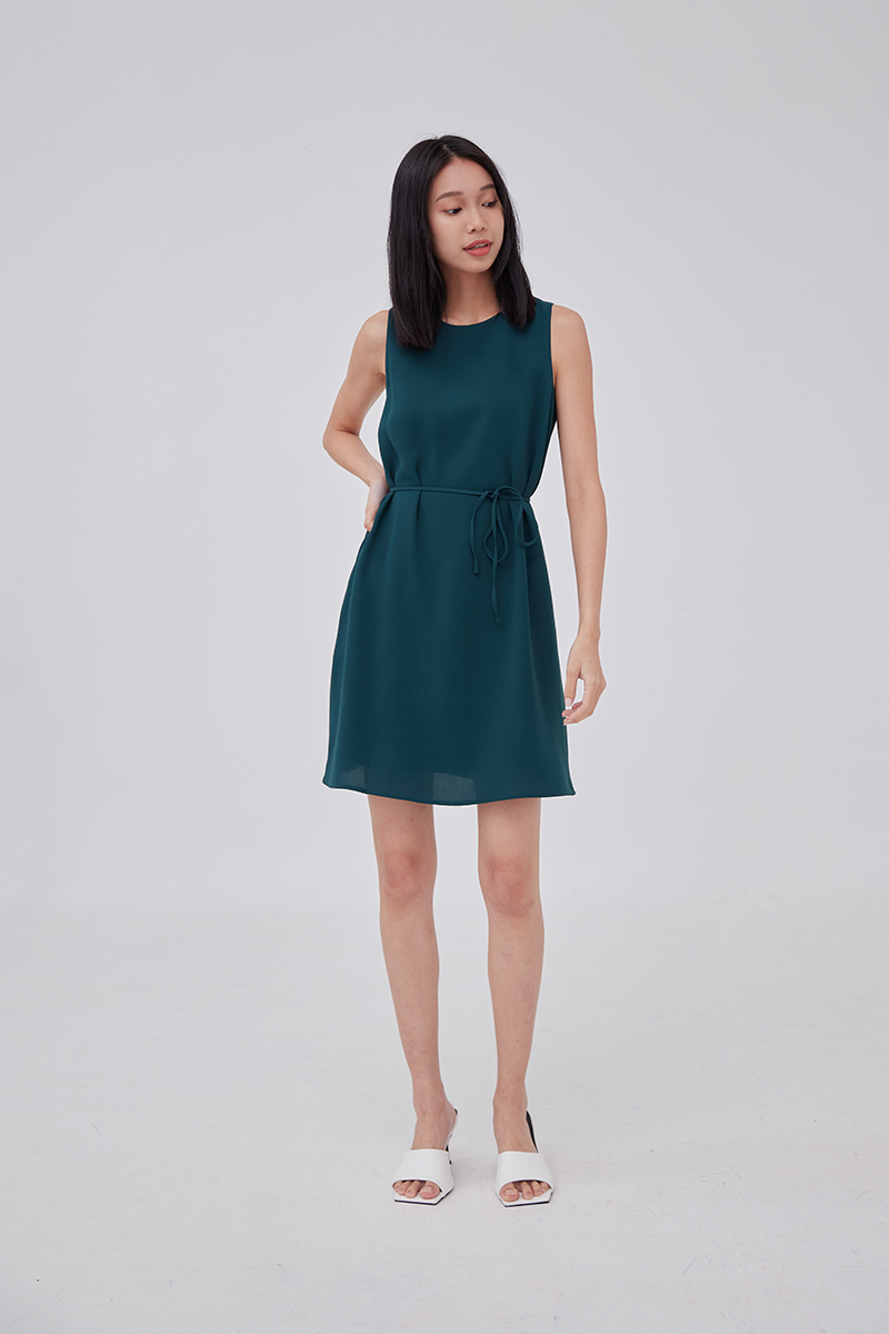 Lindy Swing Dress in Emerald