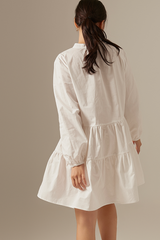 Wadi Tiered Dress in White