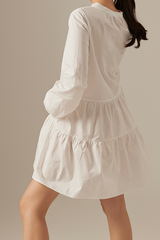 Wadi Tiered Dress in White