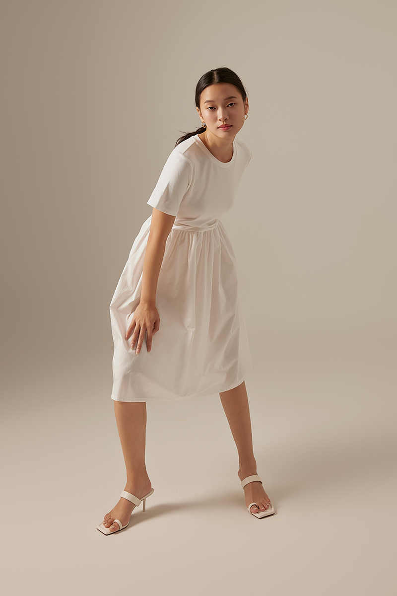 Queenie T-shirt Dress in White