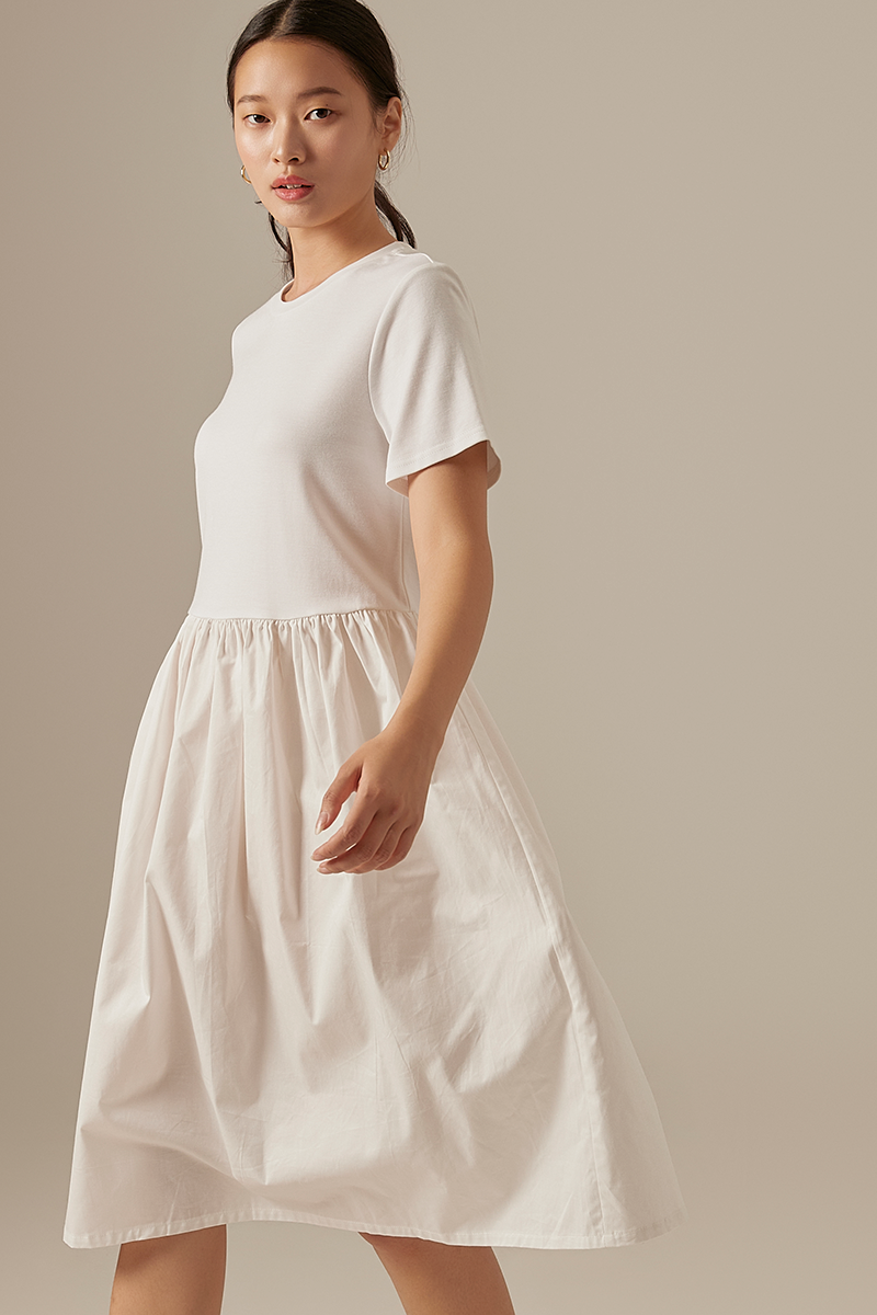 Queenie T-shirt Dress in White