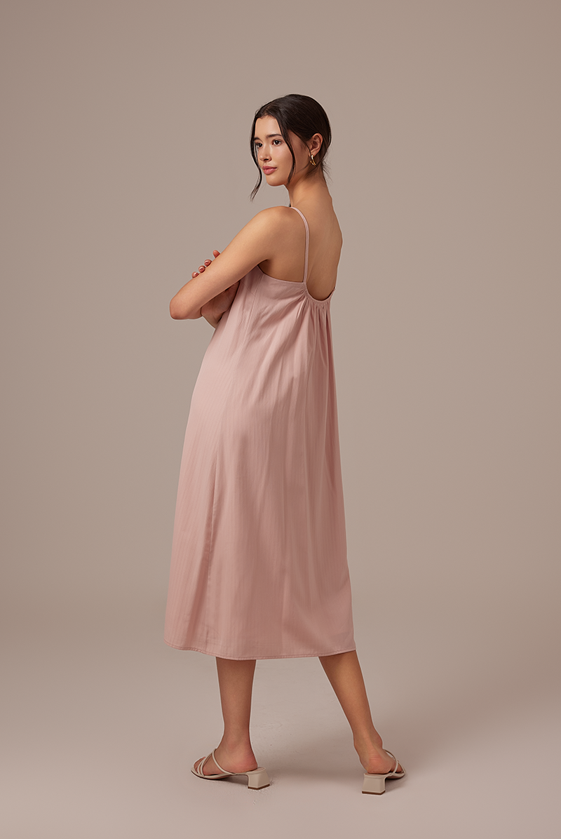Regina Midaxi Dress in Blush