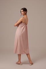 Regina Midaxi Dress in Blush