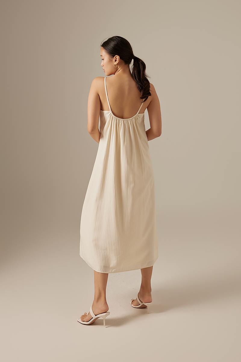 Regina Midaxi Dress in Cream