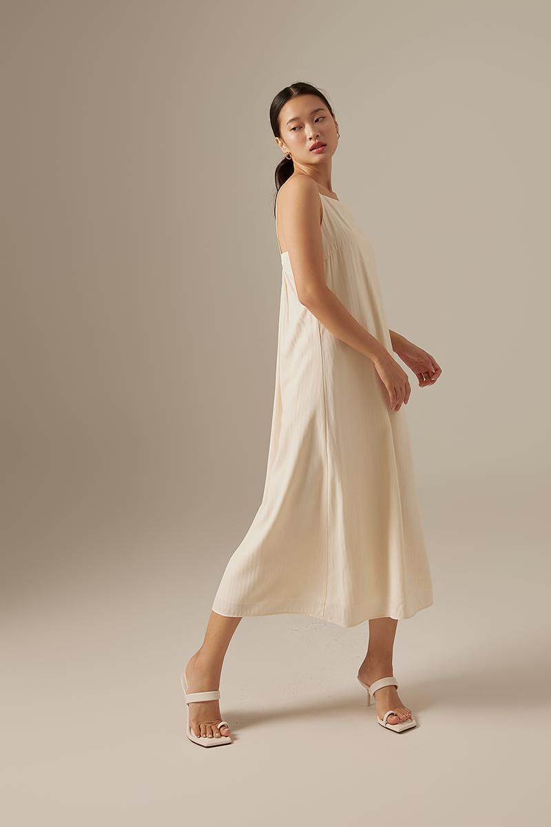 Regina Midaxi Dress in Cream