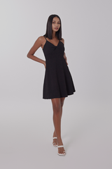 Joan Twist A-line Dress in Black