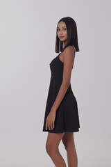 Joan Twist A-line Dress in Black