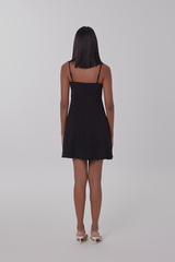 Joan Twist A-line Dress in Black