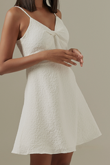 Joan Twist A-line Dress in White