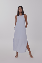 Khloe Side Slit Maxi Dress in Periwinkle