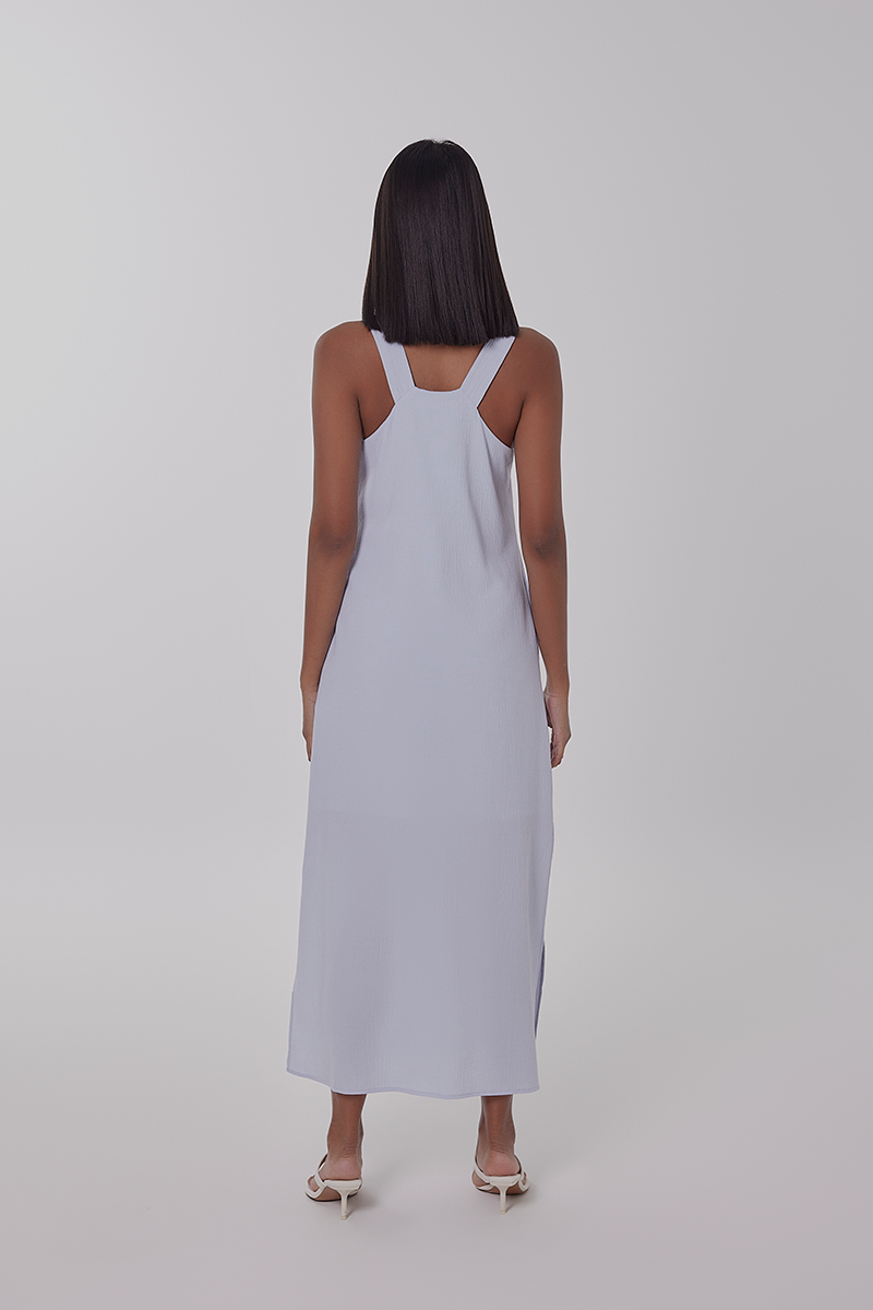 Khloe Side Slit Maxi Dress in Periwinkle