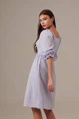 Cammie Puff Sleeve Dress in Baby Blue