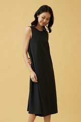 Carmen Scoop Back Dress in Charcoal