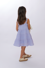 KIDS Drea Tiered Dress in Purple