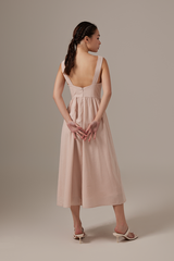 Marilyn A-line Midi Dress in Blush