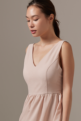 Marilyn A-line Midi Dress in Blush