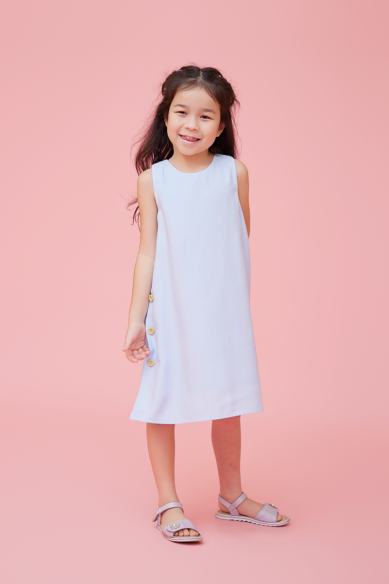 KIDS Fawne A-line Dress in Baby Blue