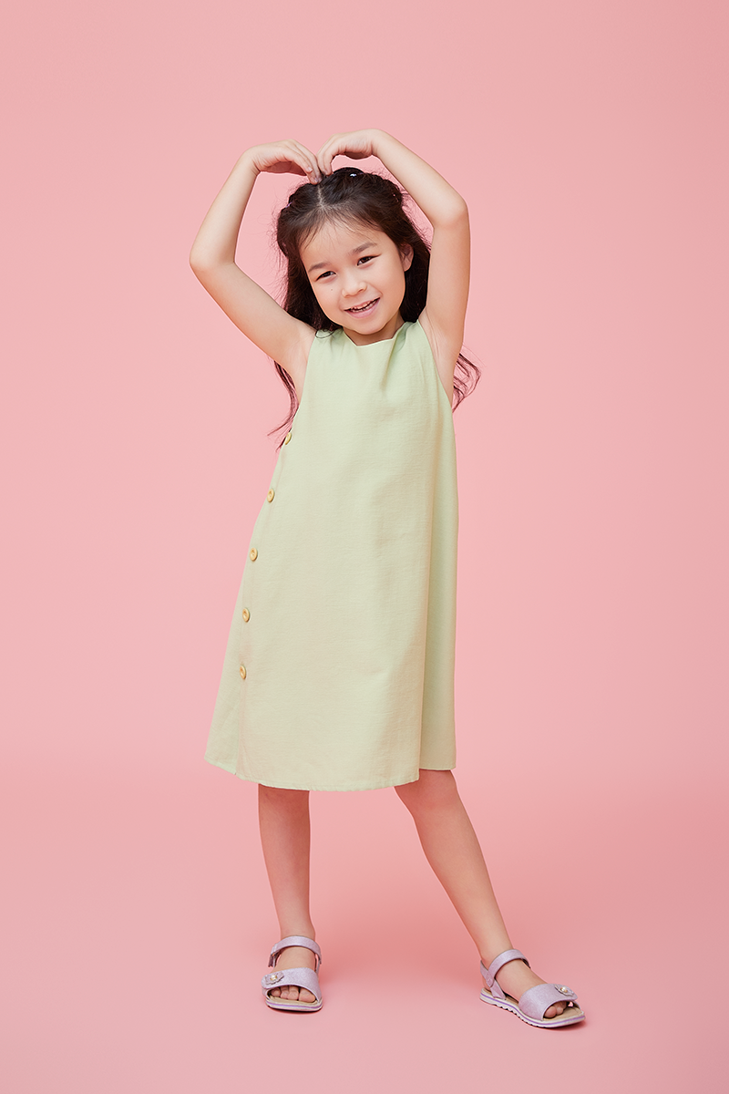KIDS Fawne A-line Dress in Tea