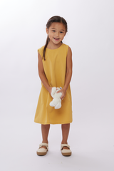 KIDS Carmen Scoop Back Dress in Sunflower