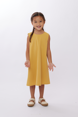 KIDS Carmen Scoop Back Dress in Sunflower