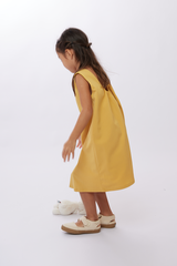 KIDS Carmen Scoop Back Dress in Sunflower