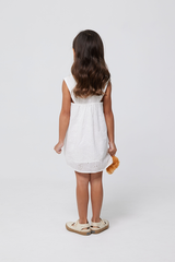 KIDS Lainey Mini Dress in White
