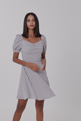 Juleen Checkered Dress in Black