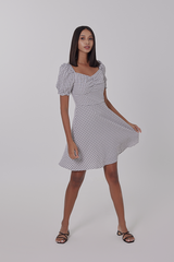 Juleen Checkered Dress in Black