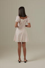 Juleen Checkered Dress in Rose