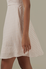 Juleen Checkered Dress in Rose