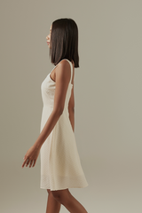 Ellora Textured Dress in Beige