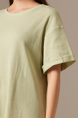 Amelie T-Shirt Dress in Pistachio