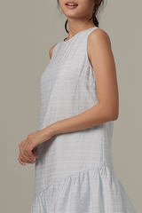 Felice Dropwaist Dress in Blue