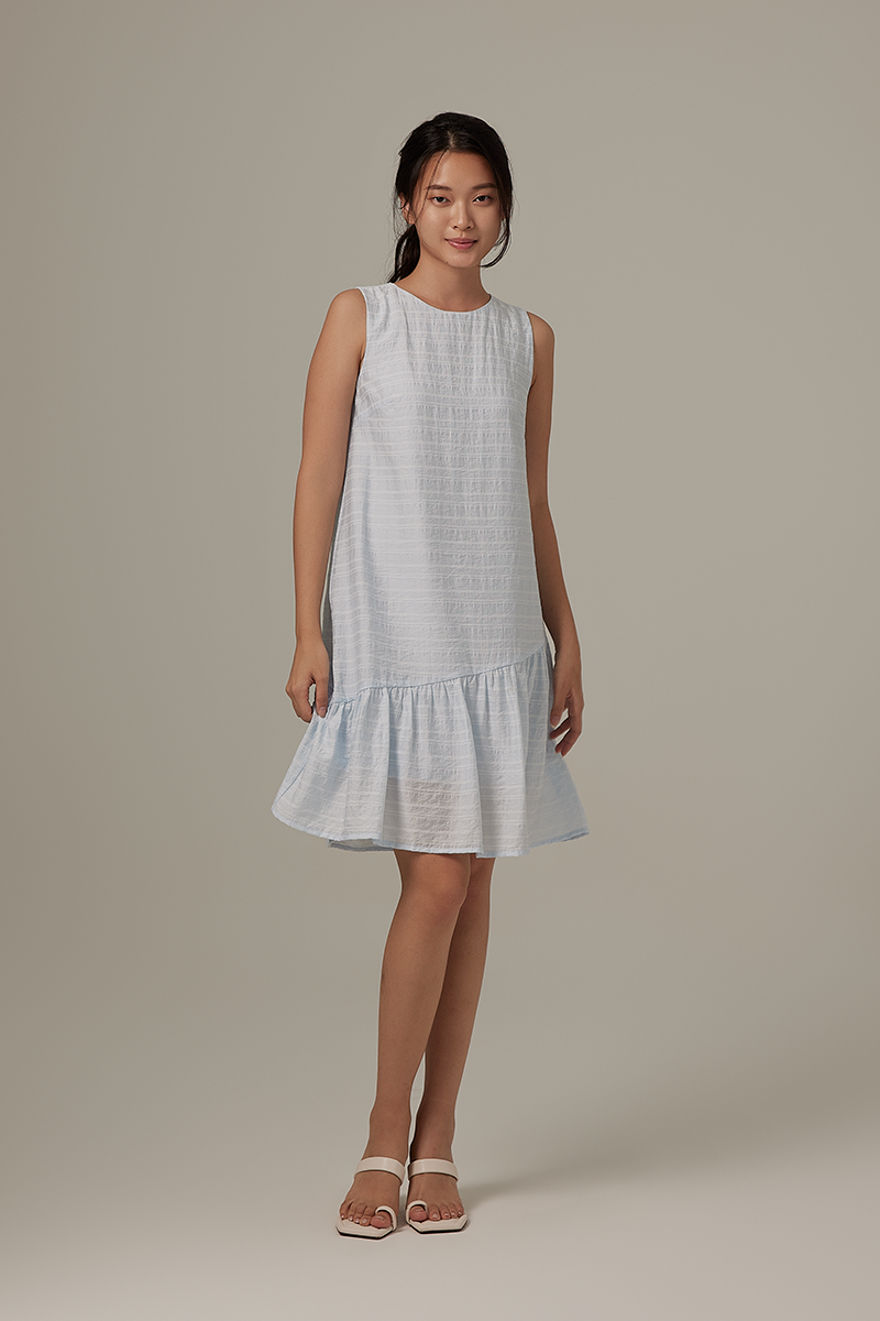 Felice Dropwaist Dress in Blue