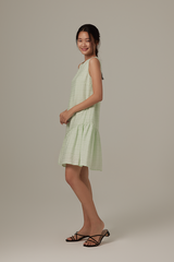 Felice Dropwaist Dress in Green