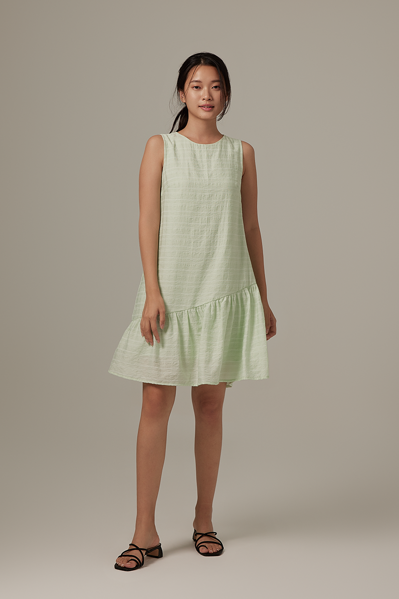Felice Dropwaist Dress in Green