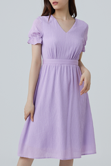 Ria Textured Dress in Wisteria