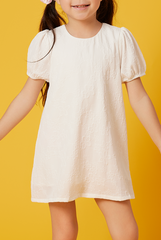 KIDS Shannon Floral Mini Dress in White