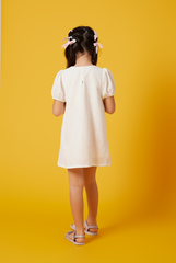 KIDS Shannon Floral Mini Dress in White