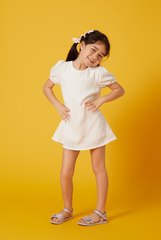 KIDS Shannon Floral Mini Dress in White