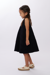 KIDS Devika Swing Dress in Black