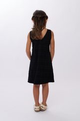 KIDS Devika Swing Dress in Black