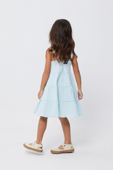 KIDS Phyllis Tiered Dress in Baby Blue