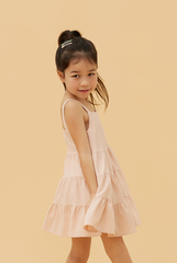 KIDS Phyllis Tiered Dress in Blush