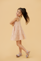 KIDS Phyllis Tiered Dress in Blush