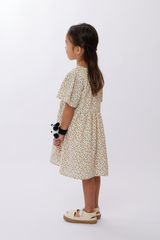 KIDS Misha V-Neck Dress in White