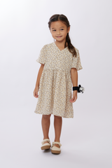 KIDS Misha V-Neck Dress in White