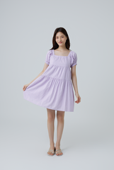 Cleo Tri-Tiered Babydoll Dress in Lilac