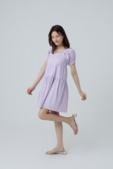Cleo Tri-Tiered Babydoll Dress in Lilac